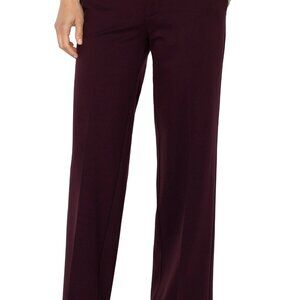 LIVERPOOL KELSEY WIDE LEG TROUSER Size 00 / DARK PLUM